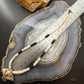 Vintage Native American Shell Beads & Onyx w/ Bird Pendant Necklace For Women