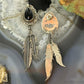 Albert Payton Native American Sterling Silver Teardrop Onyx W/Feathers Dangle Earrings For Women