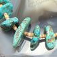 Vintage Native American Chunky Turquoise & Heishi Beads 20" Necklace For Women