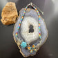 Carolyn Pollack Sterling Inlay Butterfly & Multistone Beads 15"-20" Necklace For Women