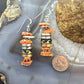 Tommy & Rosita Singer Sterling Silver Orange Spiny Oyster Beads Dangle Earrings For Women