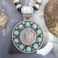 Genuine 1943 90% Silver Mercury Dime Coin w/Mohave Turquoise Unisex Pendant