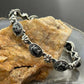 Carolyn Pollack Sterling Silver 7 Oval Snowflake Obsidian Bracelet For Women