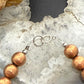Copper 7.5mm Pearl Beads & Turquoise 6.25" Bracelet For Women