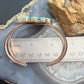 Copper Southwestern Style Mohave Turquoise Decorated Cluster Bracelet For Women