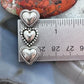 Susan Barkann Sterling Silver 3 Decorated Hearts Fashion Brooch For Women