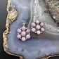 Native American Sterling Silver Phosphosiderite Cluster Dangle Earrings For Women