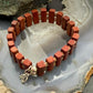 Carolyn Pollack Sterling Silver Rectangle Red Jasper Stretch Bracelet For Women