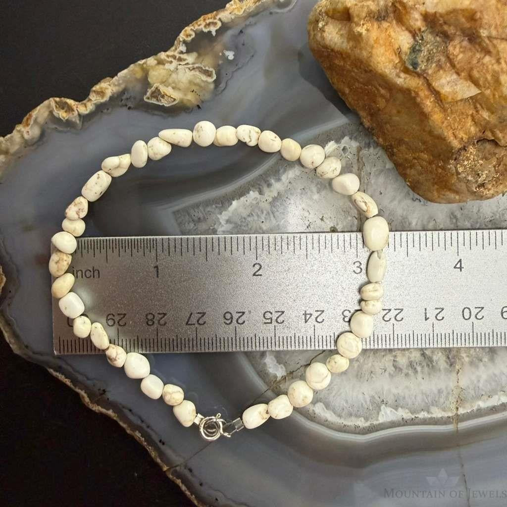 Sterling Silver Natural Wild Horse Beads Bracelet/Anklet For Women