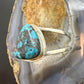 Frank Chavez Sterling Silver Native American Triangle Turquoise Bracelet For Women
