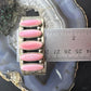 Native Americn Sterling Silver Elongated Pink Conch Single Row Bracelet For Women