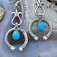 Eva & Linberg Billah Sterling Silver Oval Turquoise Naja Dangle Earrings For Women