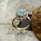 Sterling Silver Southwestern Style Golden Hill Turquoise Adjustable Ring For Women