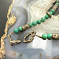 Vintage Southwestern Turquoise Beads&Chunky Silver Beads 17" Necklace For Women