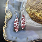 Sterling Silver Half-moon Red River Jasper Slab Dangle Earrings For Women #235