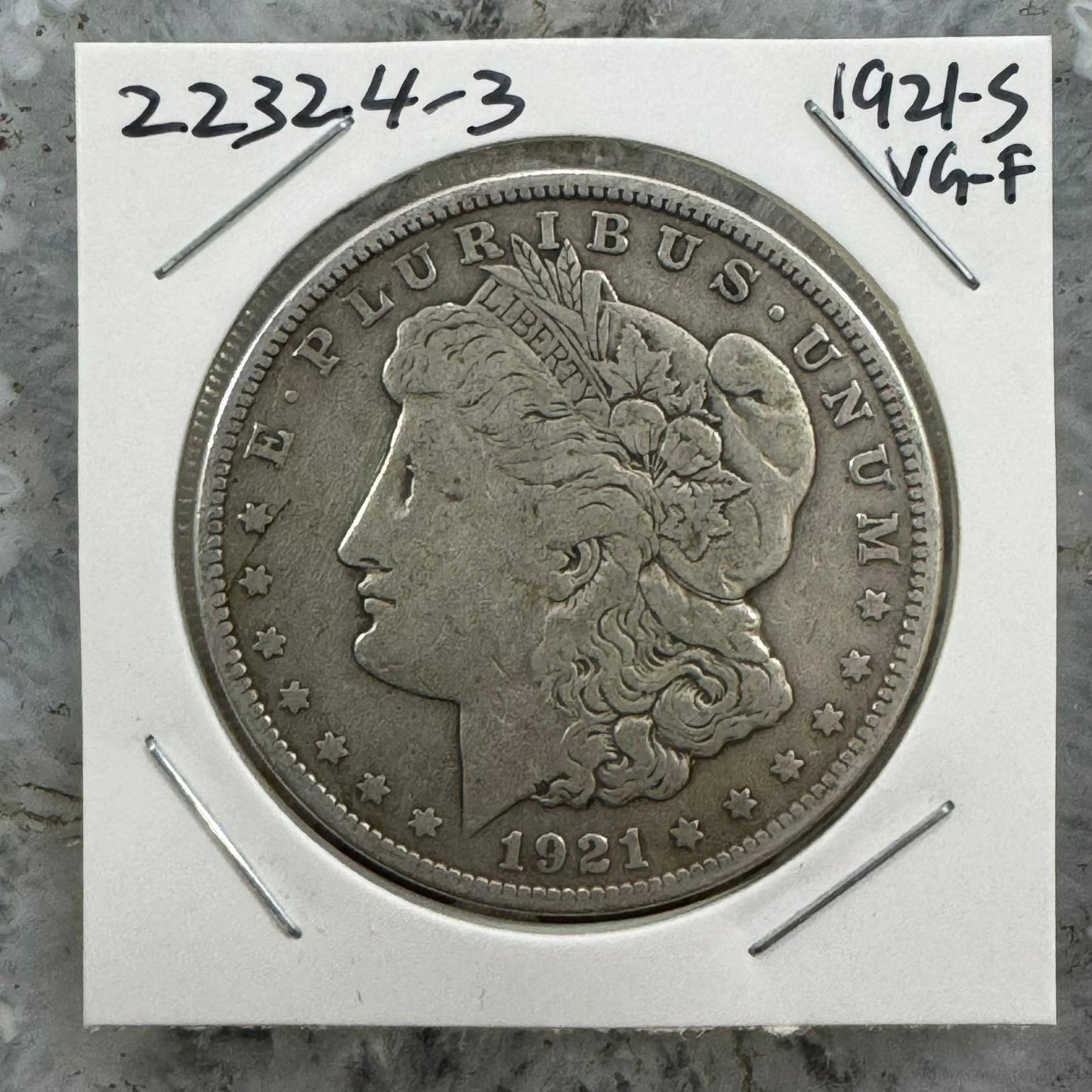 1921-S US Morgan Silver Dollar VG-F #22324-3