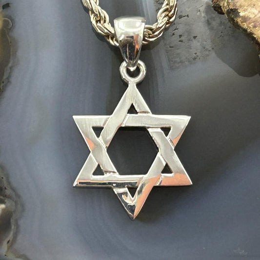 Sterling Silver Fashion Unisex Star of David Pendant