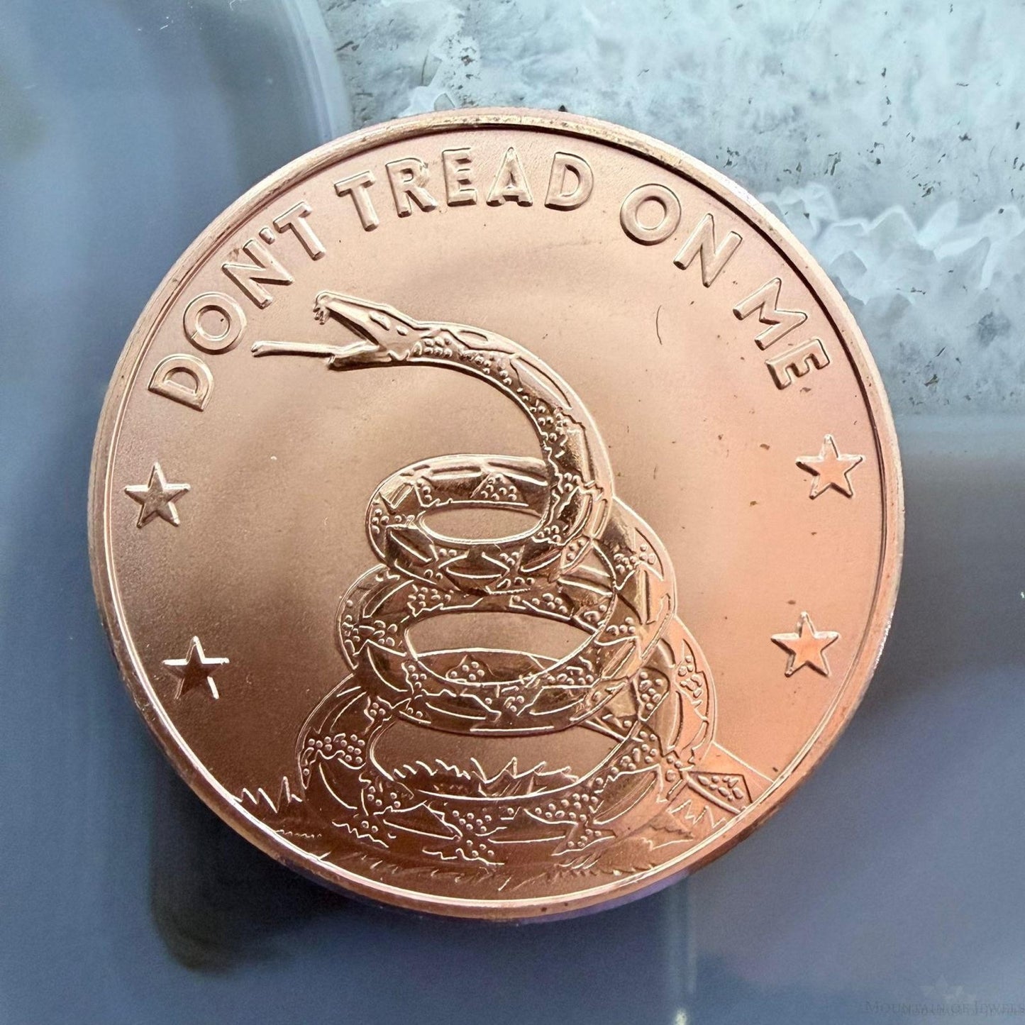 New Tube of 20 One AVDP Ounce .999 Fine Copper "Don't Tread On Me" Rounds Mint