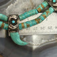 Vintage Native American Turquoise Disk Beads w/6 Carved Turquoise Claw Necklace For Women