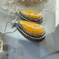 Native American Sterling Silver Teardrop Bumblebee Jasper Dangle Earrings For Women