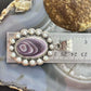 Native American Sterling Silver Oval Phosphosiderite W/Pearls Cluster Pendant For Women
