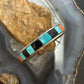 Vintage Earl Bowekaty Zuni Native American Silver Inlay Bracelet For Women