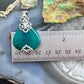 Carolyn Pollack Sterling Silver Wide Pear Jadeite Decorated Enhancer Pendant For Women