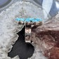Sterling Silver Southwestern Style Composite Turquoise Cluster Ring For Women