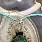 Native American Turquoise Beads w/Saucer & 3mm Navajo Pearl Beads 18" Necklace