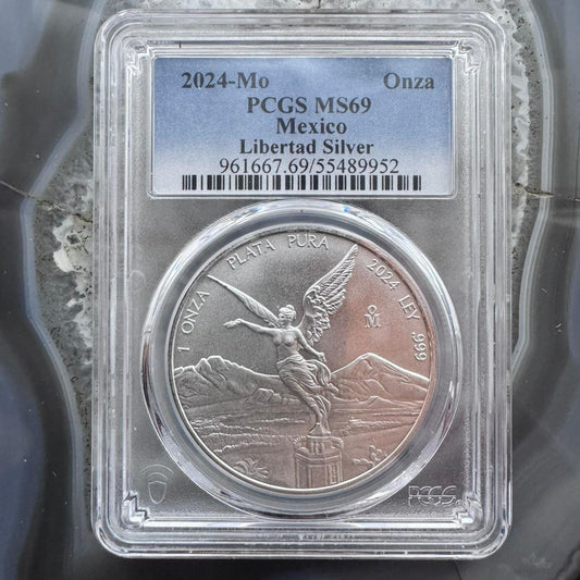 2024 Mexico One Troy Ounce .999 Fine Silver Liberated PCGS MS69 #952