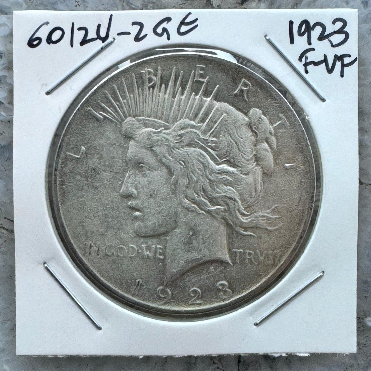 1923 90% US Peace Silver Dollar F-VF #60124-2GE