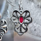 Carolyn Pollack Sterling Silver Red Jasper Floral Dangle Earrings For Women