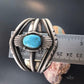 Silver Native American Heavy Turquoise Split Shank Unisex Bracelet Cuff