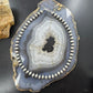 Sterling Silver Southwestern Style Navajo Pearl Beads 8 mm Necklace 16"-18" For Women