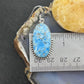 Sterling Silver Southwestern Style Oval Blue Apatite Dangle Earrings For Women