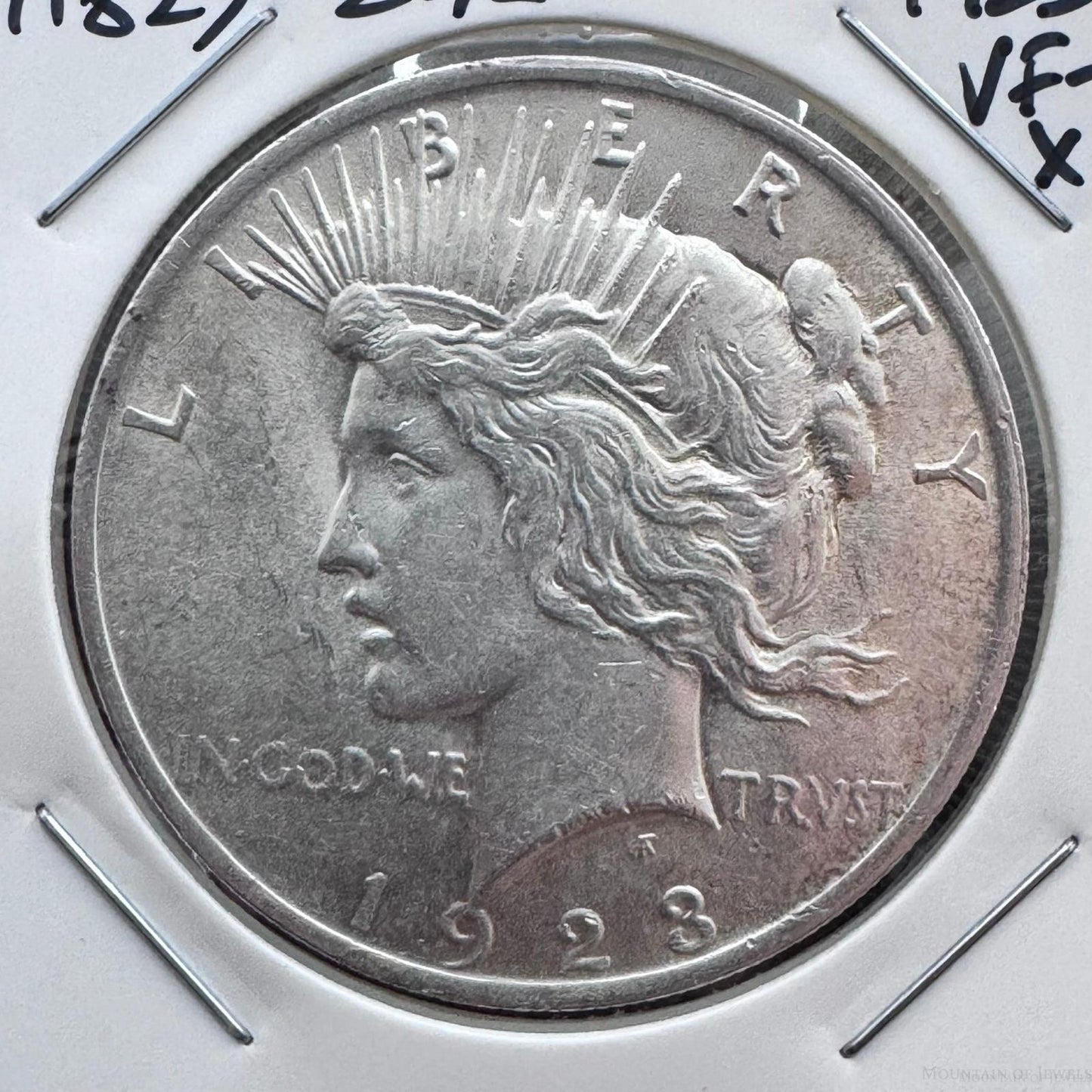 1923 US 90% Peace Silver Dollar VF-XF #71825-2GL LUSTER