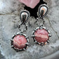 Carolyn Pollack Sterling Silver Round Rhodochrosite Decorated Dangle Earrings For Women