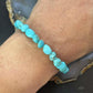 Sterling Silver Natural Turquoise Beads 7.5" Bracelet For Women