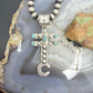Sterling Silver Southwestern Style Cross with Turquoise Decorated Unisex Pendant