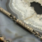 Vintage Silver Stamped Cylinder 24" Fashion Link Necklace For Women