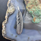 Sterling Silver Southwestern Style Curved Feather Unisex Pendant