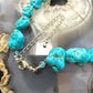 Vintage Native American Rough Natural Turquoise 29" Necklace For Women