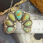 Sterling Silver Southwestern Style Teardrop Royston Turquoise 23" Naja Necklace For Women