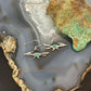Vintage Silver Native American Roadrunner w/Turquoise Dangle Earrings For Women