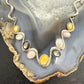 Carolyn Pollack Sterling Silver Yellow & Pink MOP & Smoky Quartz Zigzag Necklace For Women