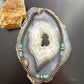 Southwestern Style Copper 8mm Navajo Pearl Saucer &Turquoise 18"-20" Necklace #1