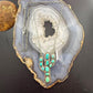 Sterling Southwestern Style Kingman Turquoise Cactus Pendant 22.5" Necklace #1