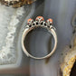Carolyn Pollack Sterling Silver 3 Oval Angel Skin Coral Ring Size 6 For Women