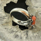 Carolyn Pollack Sterling Silver 3 Oval Angel Skin Coral Ring Size 6 For Women
