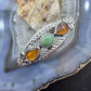 Carolyn Pollack Sterling Silver & Brass Turquoise & Amber Decorated Bracelet For Women